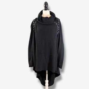 Dollskill Killstar Condemnation Sweater Size M Black Turtleneck Goth Emo Punk